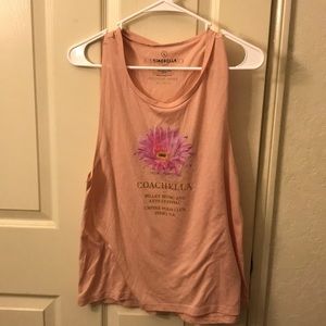 Coachella pink tank top